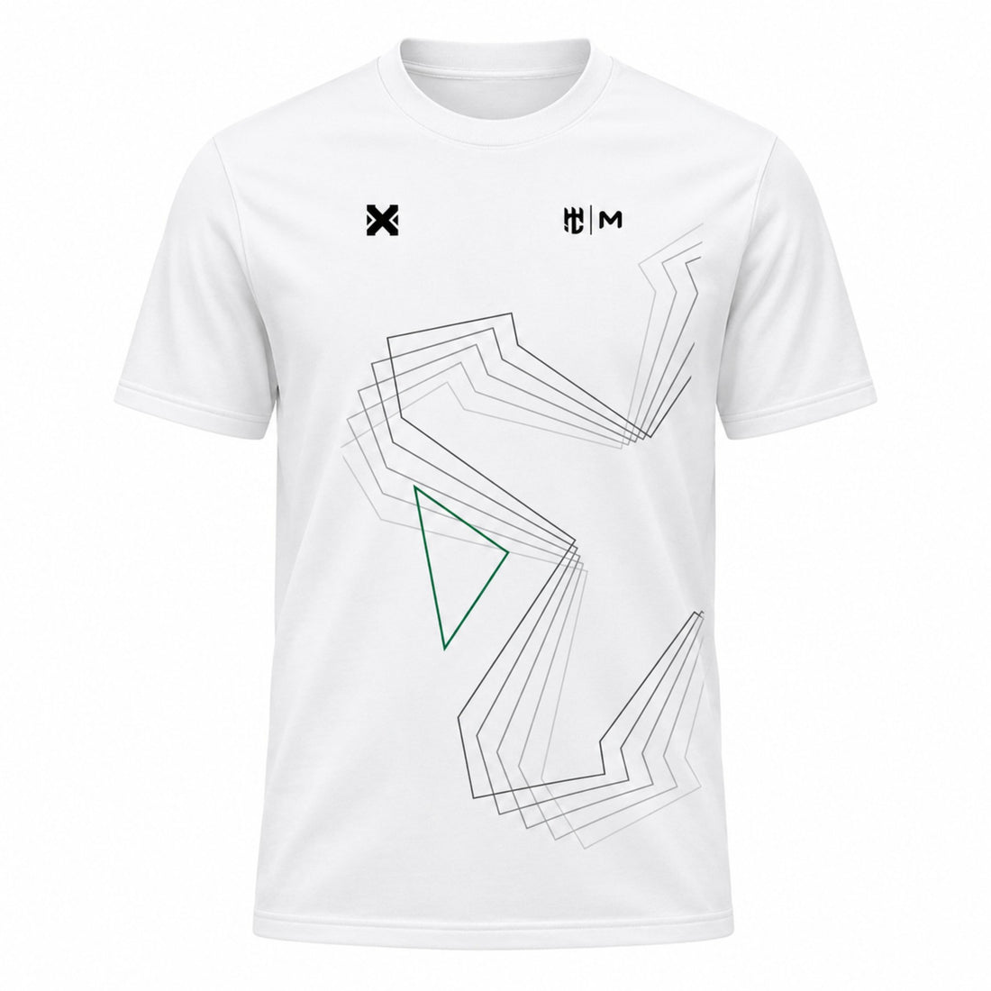 Playera Trama Geométrica · Blanco