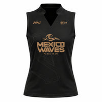 Top 1ª Equipación Mexico Waves negro — frente mujer