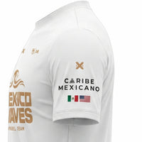 Jersey Oficial 2ª Equipación Mexico Waves Blanco — detalle logo