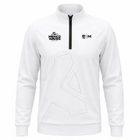 Sudadera Media Cierre Mexico Waves Blanco frente