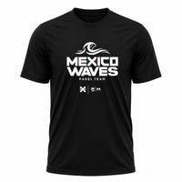 Playera Súbete a la Ola Mexico Waves negro — frente