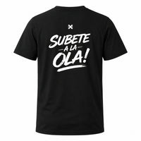 Playera Súbete a la Ola Mexico Waves negro — dorso