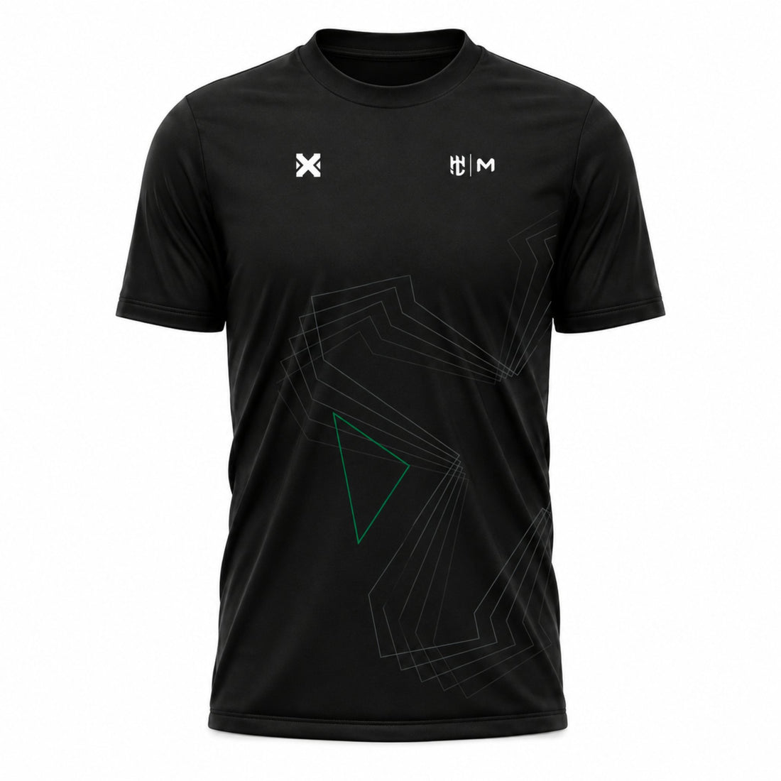 Playera Trama Geométrica · Negro