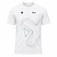 Playera Trama Geometrica Mexico Waves Blanco frente