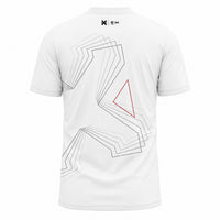 Playera Geometrica Blanco dorso