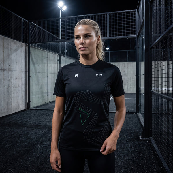 Playera Trama Geométrica · Negro